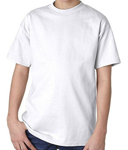 Camiseta Cuello Redondo T-shirt Blanca Manga Corta