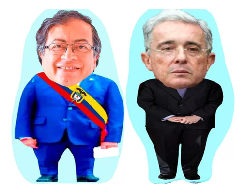 Mini Cojines De Petro Y Uribe Chiquitos ( 2 Cojines )