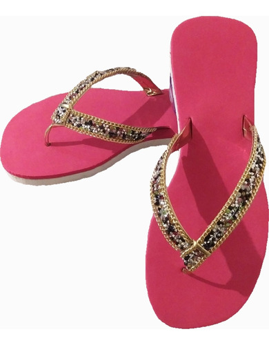 Sandalias Bajitas Decoradas Para Dama Chanclas 