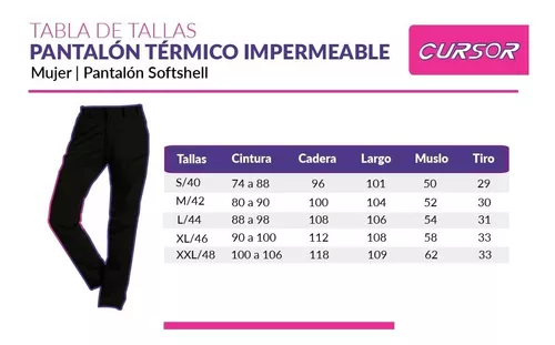 Pantalon Termico Impermeable Softshell Con Micropolar Mujer