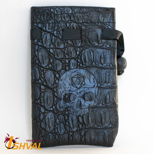 Imagen 3 de 5 de Bolsa De Ecocuero Para Dados De Rol - Skull (14.5x9cm)