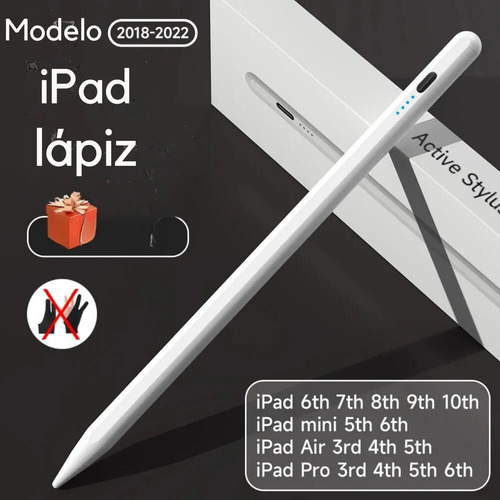 Lápiz Óptico Stylus Para Ipad 2018-2023, Usb Carga Rápida