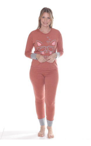 Imagen 5 de 7 de Pijama De Invierno Manga Larga Panda 622