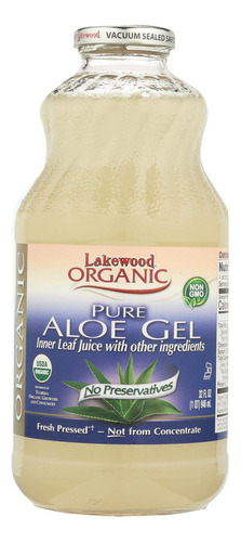 Lakewood Gel De Aloe Vera Organico Con Jugo De Limon, 32 Onz