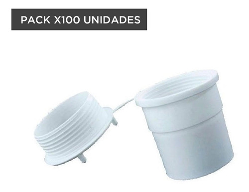 Conector 3/4 Caño Rígido / Corrugado Idt Blanco Pack X 100un