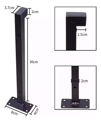 4 Soporte Que Soportan Estantes Flotantes Industriales 30 Cm Bextsrack