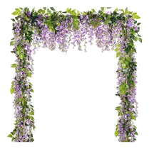 Comprar Guirnalda De Glicinas Moradas, Arco De Flores Floral, 5 Uds.