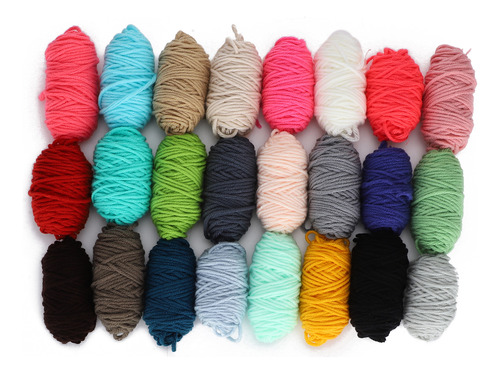 Hilo De Lana De 24 Colores, Kit Para Hacer Pompones