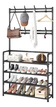 Comprar Sapateira Organizadora Cabideiro Porta Sapatos 12 Pares Estante Rack Com 16 Ganchos Casa Apartamento Sala Quarto Móvel Indue Variedades
