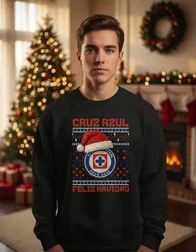 Sueter Navideño Club Cruz Azul Gorro Navideño Ugly Sweater | Meses sin ...