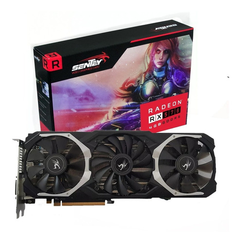 Placa De Video Gamer Radeon Rx 570 Sentey 4gb Gddr5 