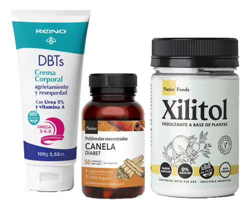 Kit Diabetes Crema Suplemento Y Endulzante 