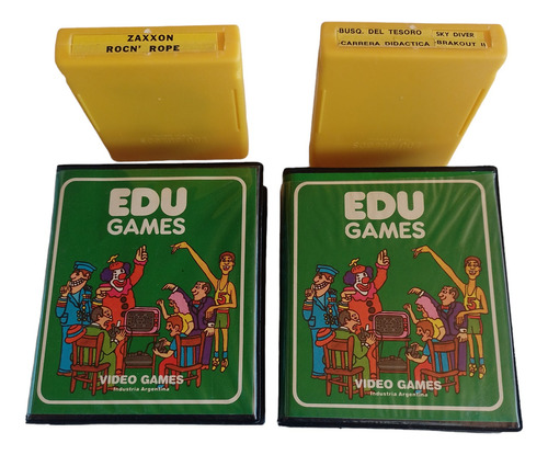 2 Juego Cartucho Edu Atari