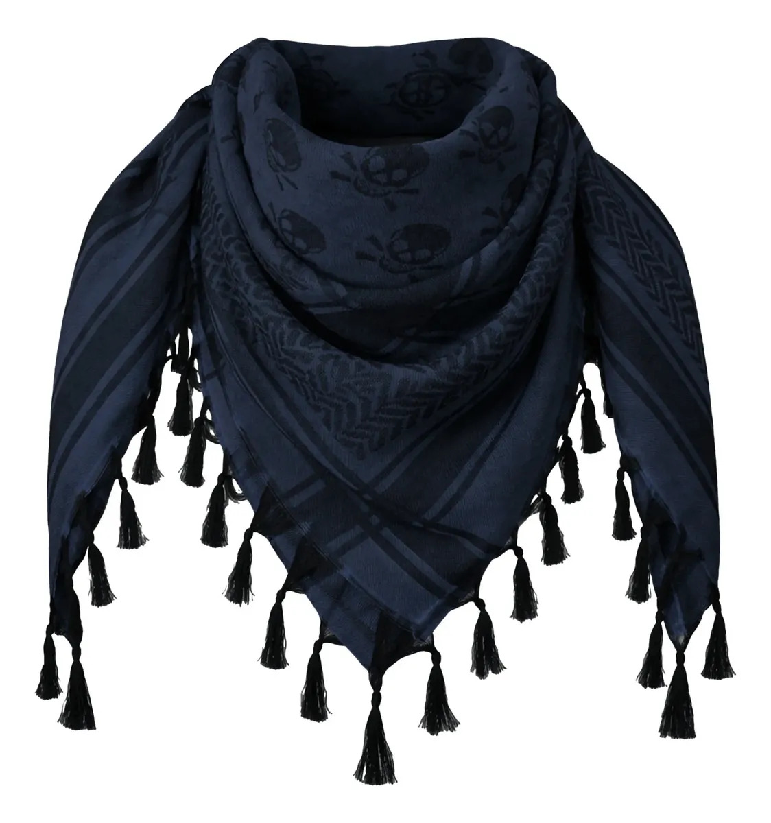 Palestina Shemagh Táctico Kampak Bufanda Militar Calavera Azul Calavera Unico