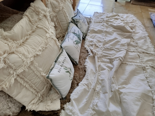 Almohadones Respaldo De Cama Con Pie De Cama Crudo