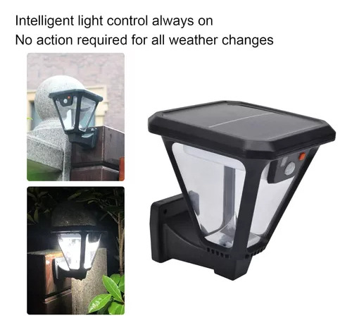 Foco Farol Led Solares Jardin O Para Pared Luz Blanco