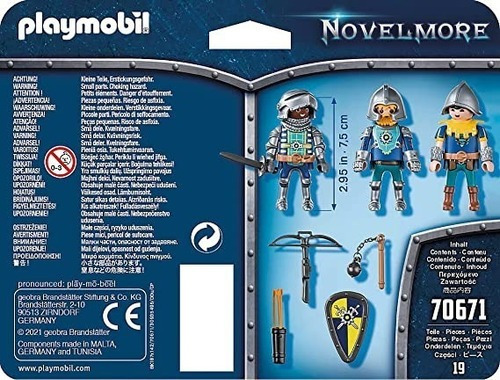 Figuras Para Armar Playmobil 3 Caballeros De Novelmore 19 Pc