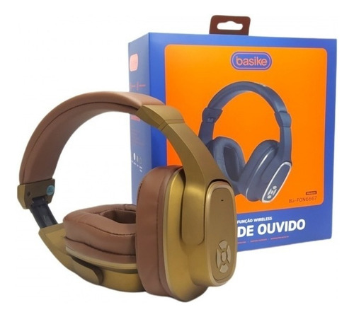 Fone De Ouvido Over-ear Sem Fio Inova Headset Bass Ba-fon6667 Ba-fon6667 Marrom