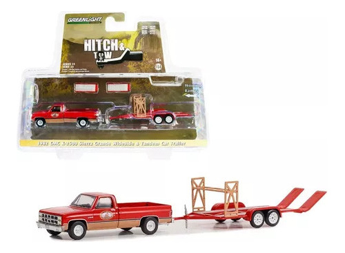 1:64g Camioneta 1982 Gmc K-2500 Sierra Grande Tándem Trailer