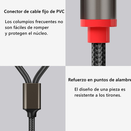 Cable Rca 2en1 Cable De Audio Coneccion 3.5mm 3 Metros
