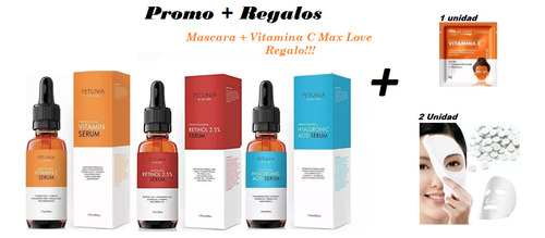 Ácido Hialuronico + Vitamina C + Retinol Trío Petunia + Rega