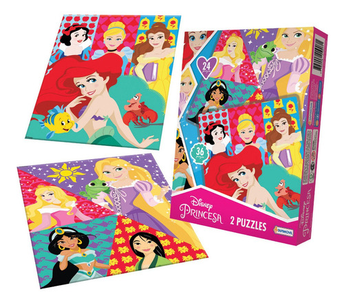 Puzzle Rompecabezas 24y 36 Pzas Princesas Disney Juego Mesa