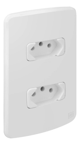 Tomada Dupla 10a Composé Weg 2p+t Placa 4x2 Branca