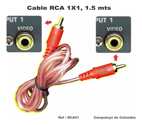Cable Rca A Rca 1x1 Video O Audio Monofonico 1.8 M Computoys