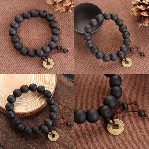 Imagen 4 de 7 de Ruztik | Set Collar Japa Mala Budista + Pulsera Ébano 10mm