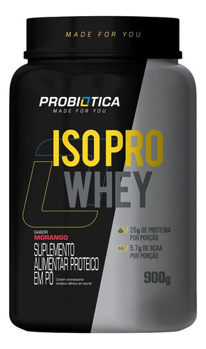 Iso Pro Whey (900g) - Sabor: Morango