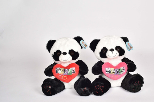 Oso Panda Corazón De Peluche 32cm 2547