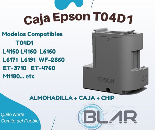 Caja Mantenimiento Epson T04d1  L4160 L4150 L6171 L6191 
