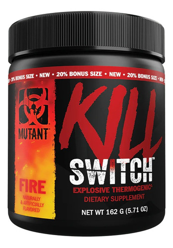 Termogenico Kill Switch Mutant 36 Servicios Sabor Fire