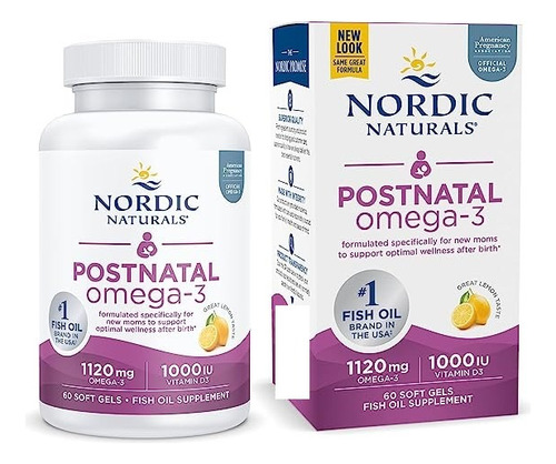 Nordic Naturals Omega 3 Postparto 1120mg 60 Capsulas Blandas