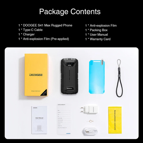 Doogee S41 Plus - Resistente Cámara 13 Mpx, Selfie 8 Mpx