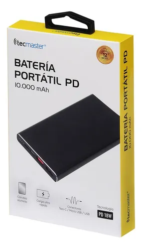 Batería Portátil Powerbank 10.000 Tecmaster Pd 18w