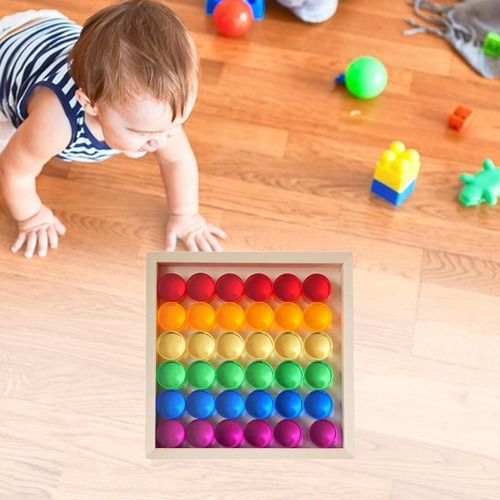 Juego De Bloques De Construcción Arcoíris Apilables, Cubos