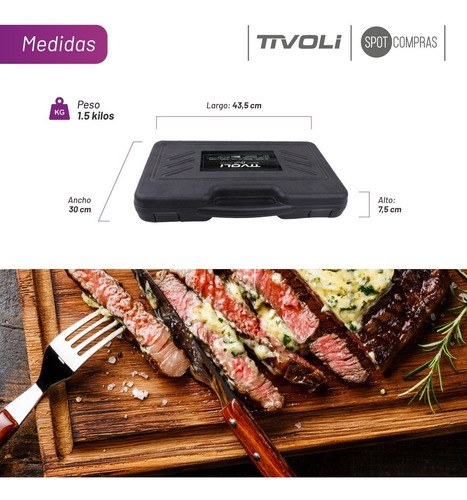 Imagen 7 de 9 de Juego Asador Tivoli Kit Asado Set Parrillero