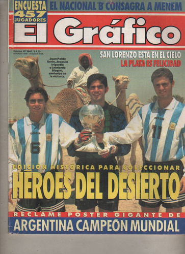 Revista El Grafico - Argentina Campeon Mundial ,juvenil 1995