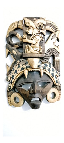 Mascara Madera Artesanía Maya Chichen 40 Cm Yum Kax