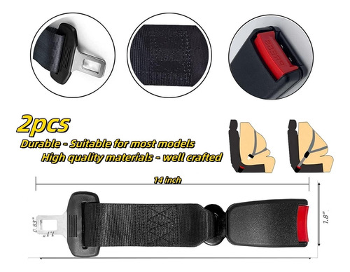 Paquete De 2 Soportes Para Hebilla De Cinturón De Seguridad