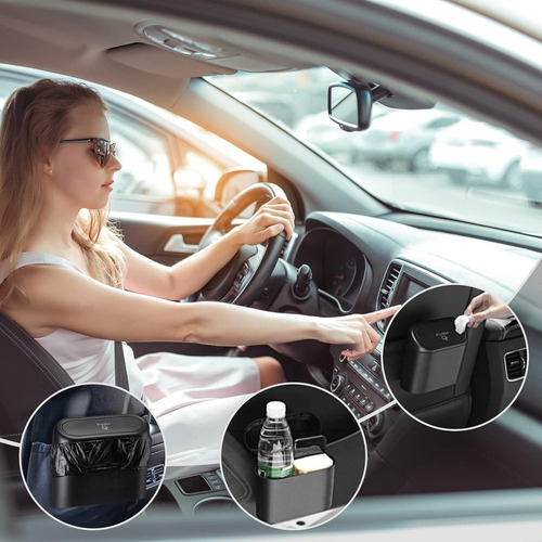Para Portátil Cubo De Basura Para Coche, 2 Pcs Mini Cubo