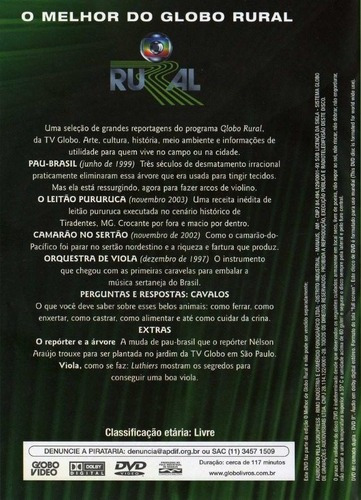 Imagem 2 de 2 de Dvd O Melhor Do Globo Rural 25 Anos - O Pau-brasil, O Leitão