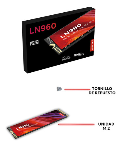 Disco Sólido Ssd Interno Lenovo M.2 2280 Pcie Gen 4.0 4x4 Nv