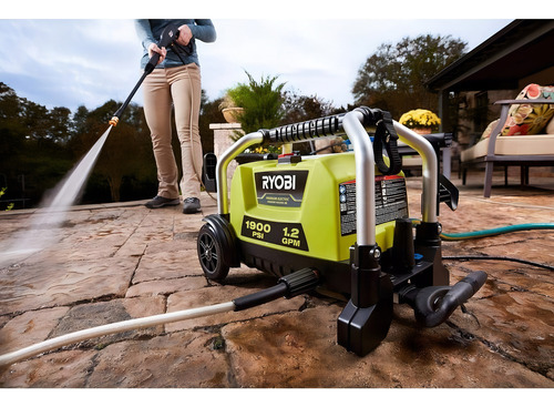 Hidrolavadora Electirca 1900 Psi Ryobi 1.2 Gpm Verde Lima Verde Lima