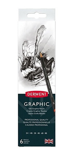 Set De Lápices De Grafito Derwent Graphic Soft X 6 - Imp Gb