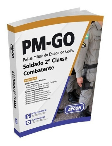 Apostila Pm-go 2022 - Soldado 2º Classe Combatente, De Vários Autores. Editorial Editora Apcon, Capa Dura Em Português, 2022