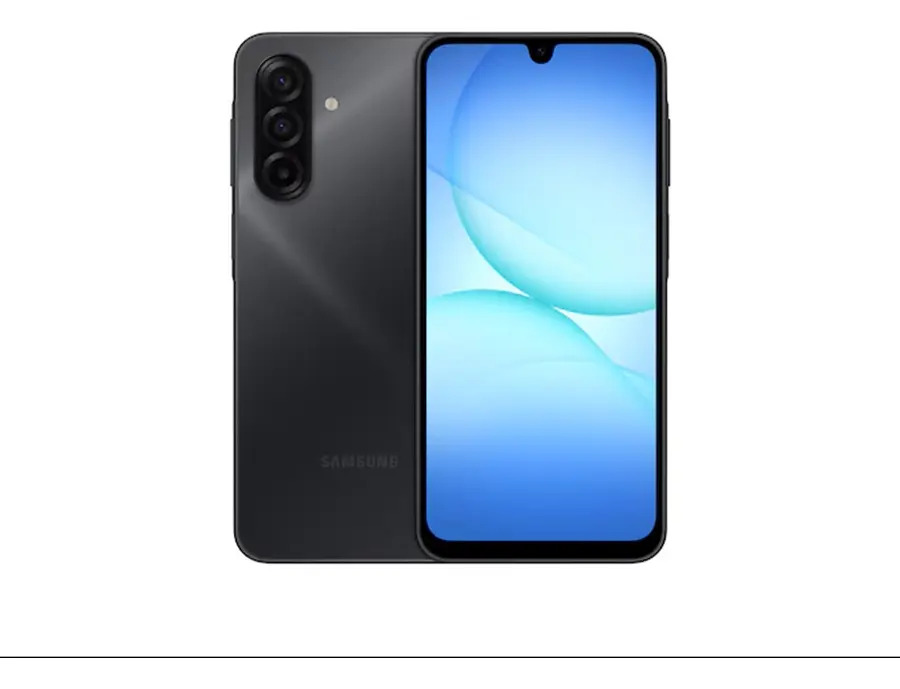 Samsung Galaxy A17 4g, pantalla de 6.7 pulgadas, almacenamiento de 128 GB y 6 GB de RAM, cámara de 50 megapíxeles, batería de 5000 mah, color negro.