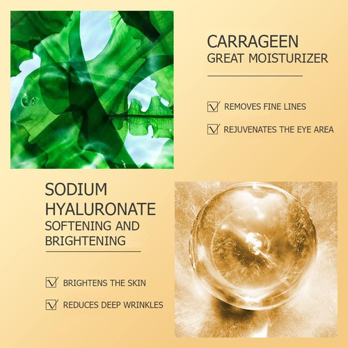 La Máscara De Ojo De Gel De Cristal Suave Elástica De Oro La