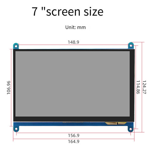 Para Pantalla De 7 Pulgadas Raspberry Pi5/4b Capacitiva